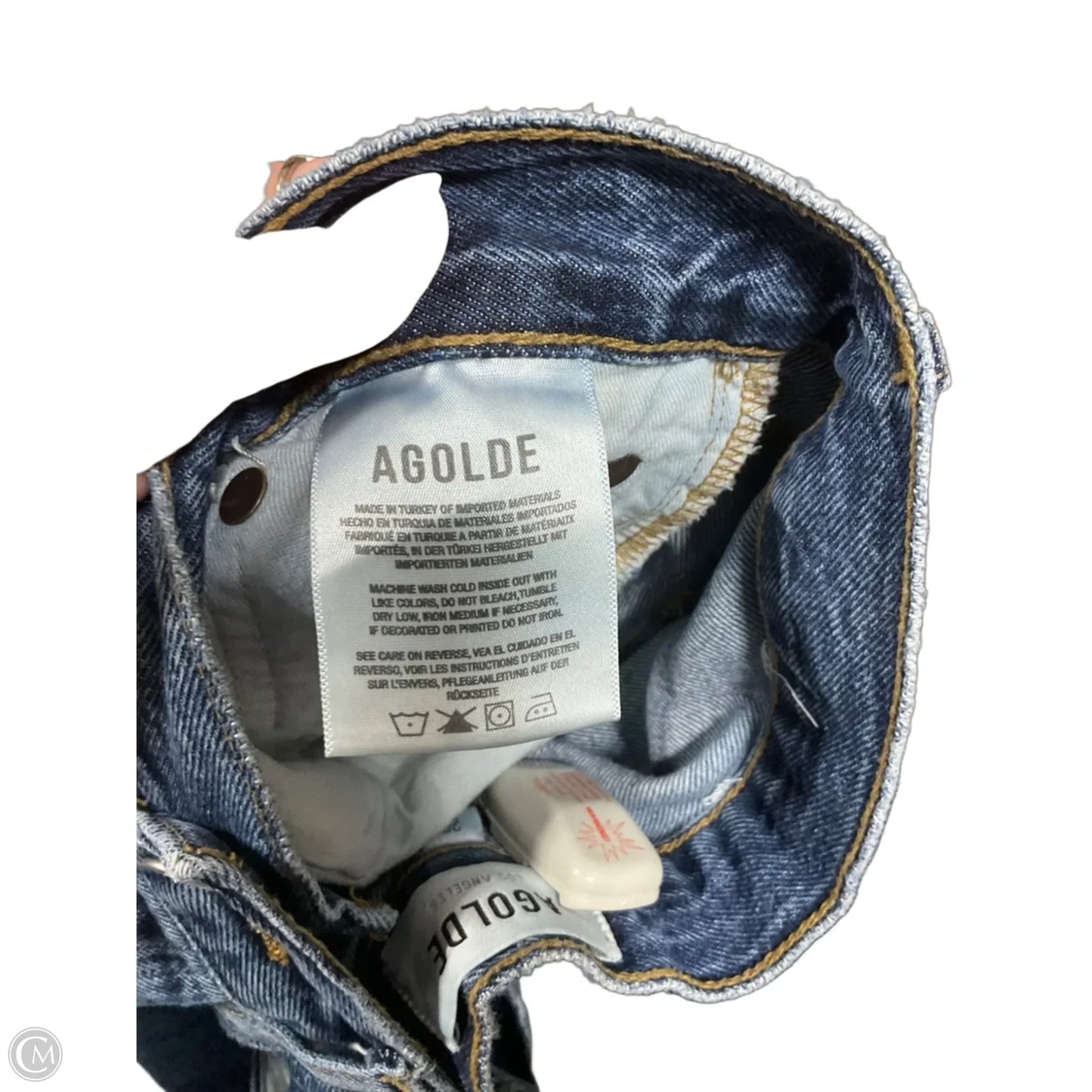Jeans Straight By Agolde In Blue, Size: 4