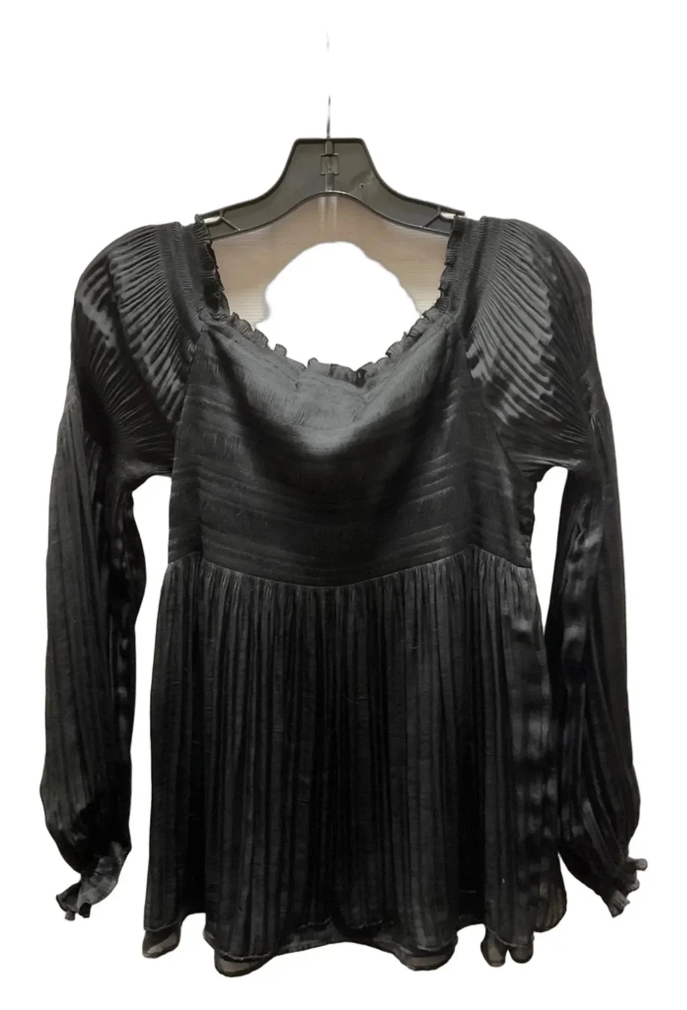 Top Long Sleeve Designer By Diane Von Furstenberg In Black, Size: S