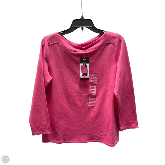 Top Long Sleeve Basic By Rafaella In Pink, Size: S