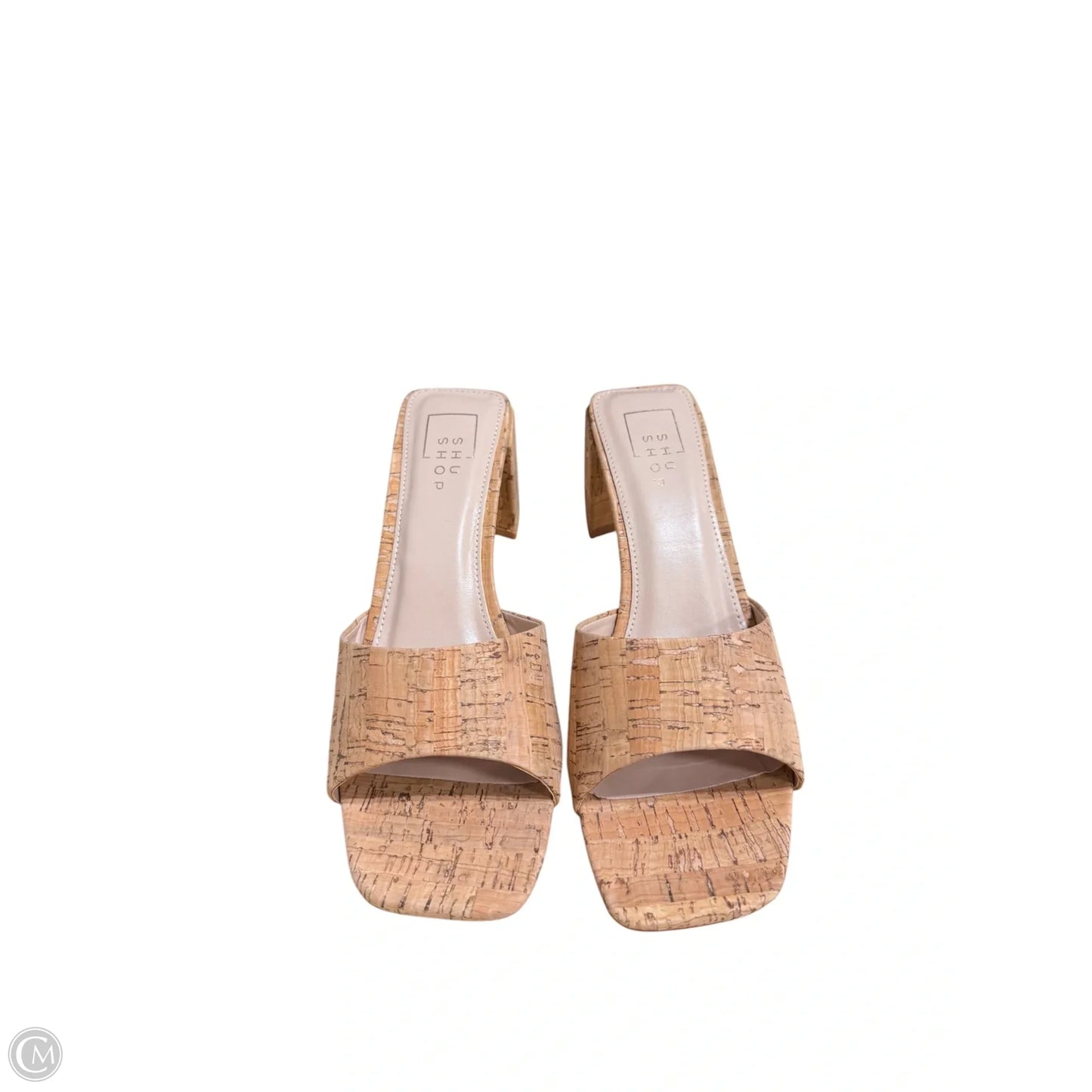 Sandals Heels Block By Shu Shop In Tan, Size: 6