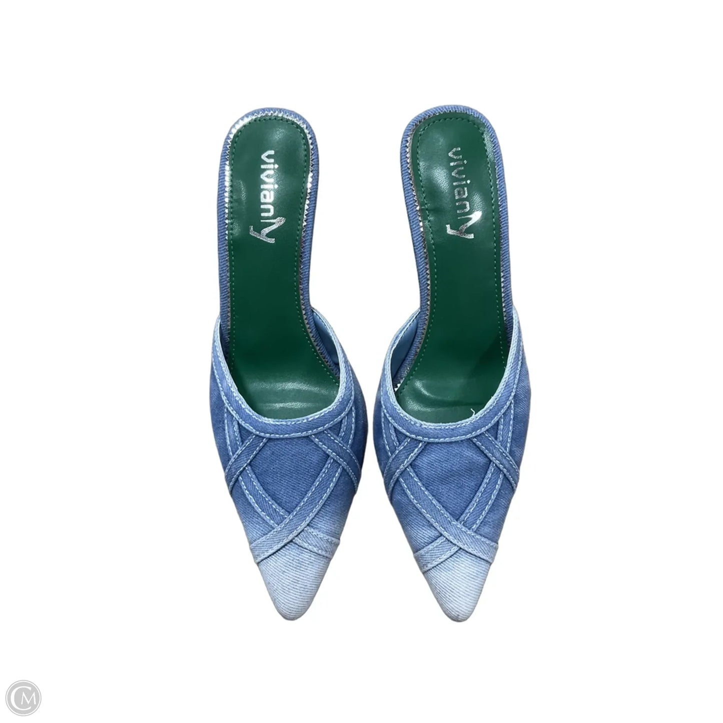 Shoes Heels Kitten By Cmf In Blue, Size: 6