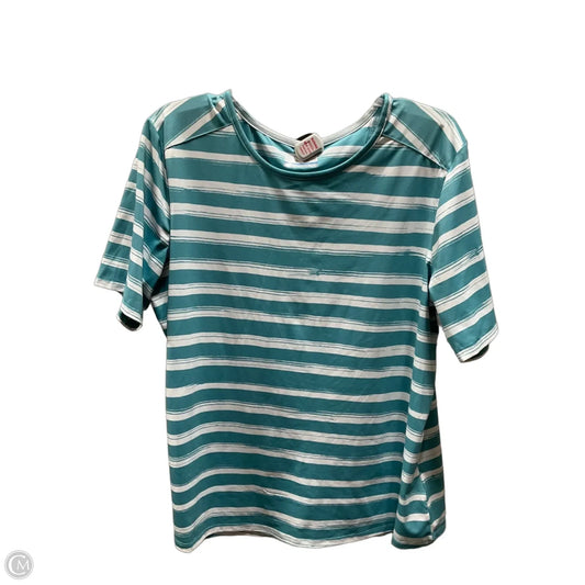 Athletic Top Short Sleeve By Columbia In Striped Pattern, Size: Xl