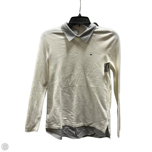 Top Long Sleeve By Tommy Hilfiger In Cream, Size: Xs
