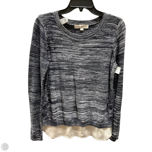 Top Long Sleeve By Loft In Grey, Size: M