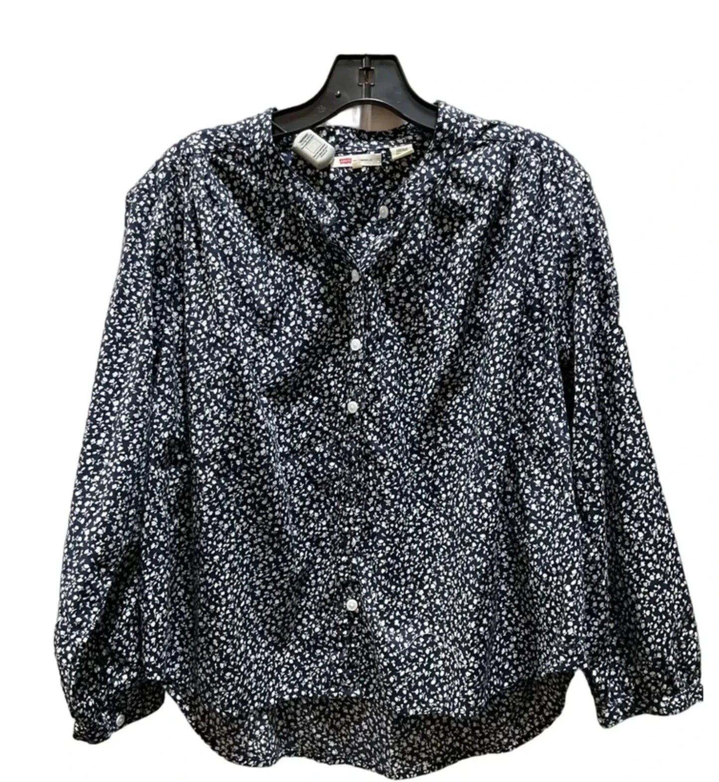 Top Long Sleeve By Levis In Blue, Size: L