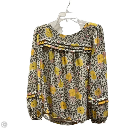 Top Long Sleeve By Loft In Animal Print, Size: M