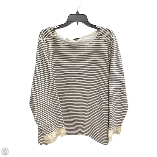 Top 3/4 Sleeve By Talbots In Striped Pattern, Size: 3x