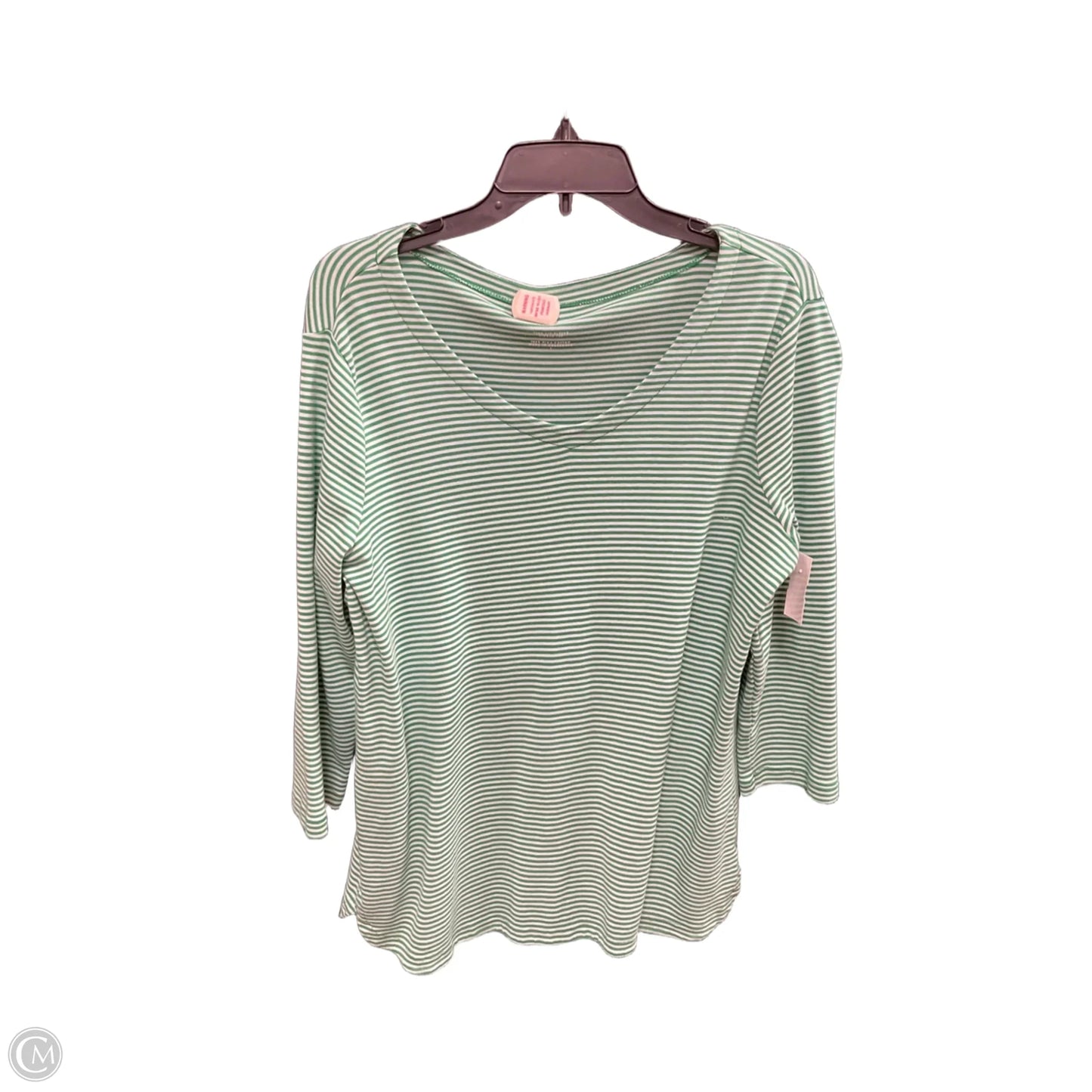 Top 3/4 Sleeve By J. Jill In Striped Pattern, Size: L