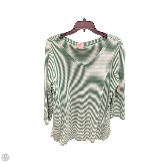 Top 3/4 Sleeve By J. Jill In Striped Pattern, Size: L