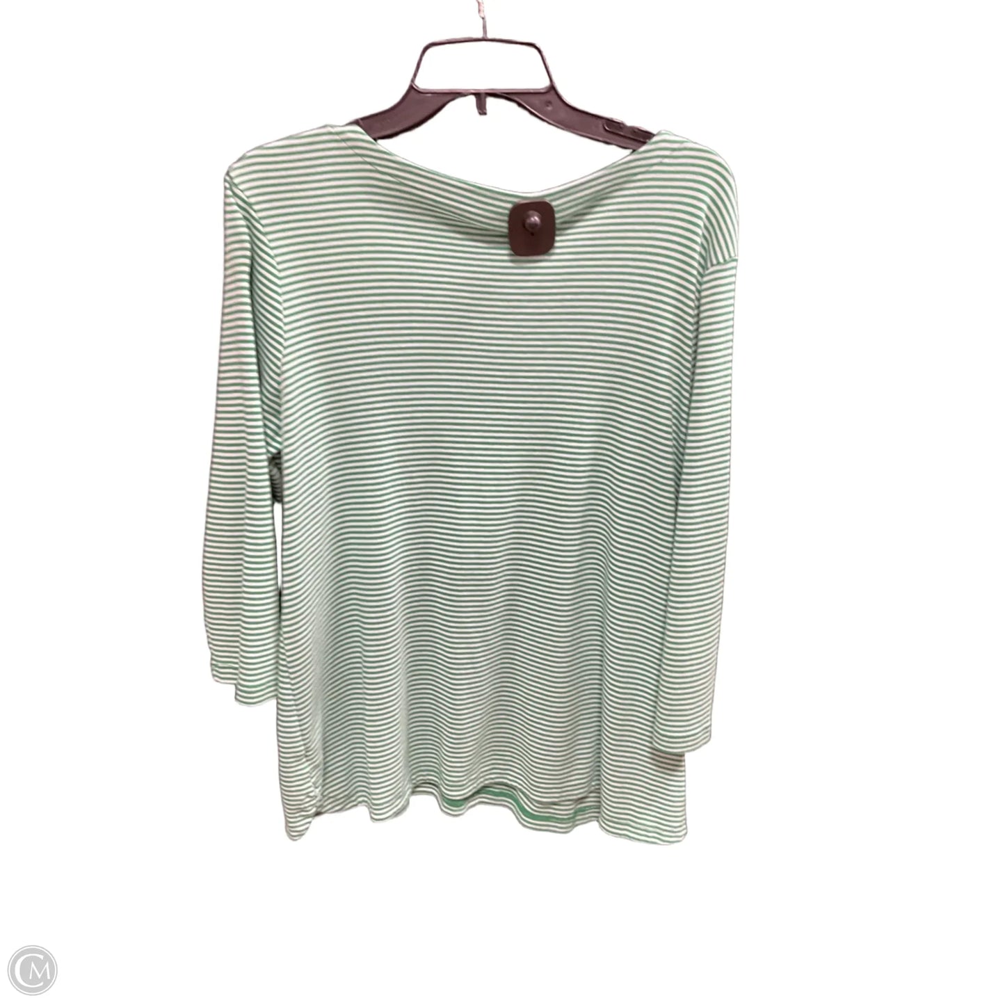 Top 3/4 Sleeve By J. Jill In Striped Pattern, Size: L