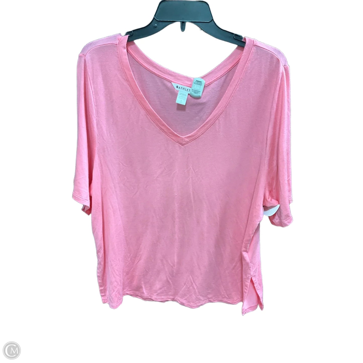 Athletic Top Short Sleeve By Athleta In Pink, Size: L