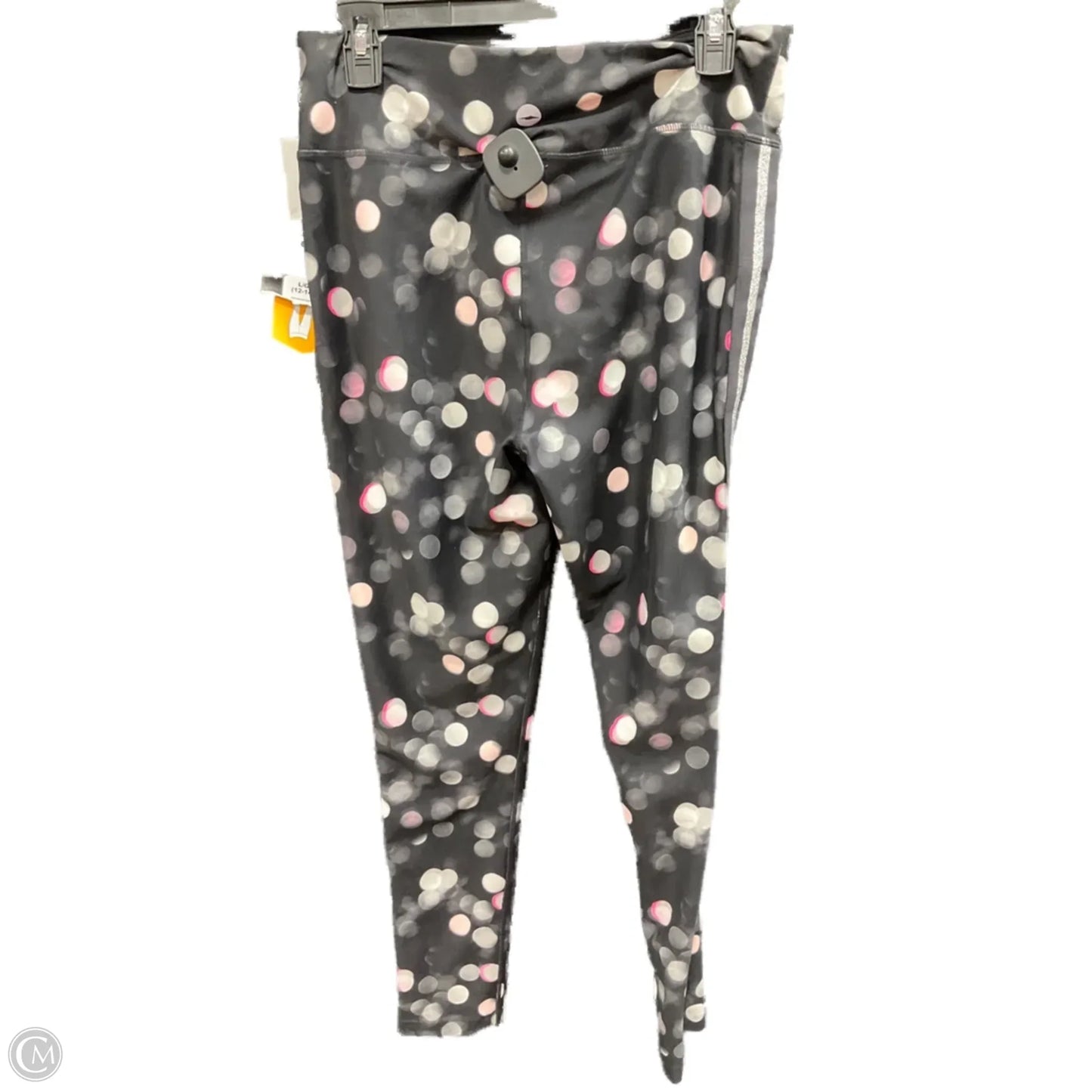 Athletic Leggings By Avia In Polkadot Pattern, Size: L