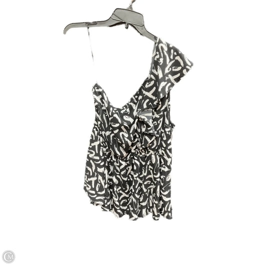 Top Sleeveless By Gilli In Black & White, Size: 1x