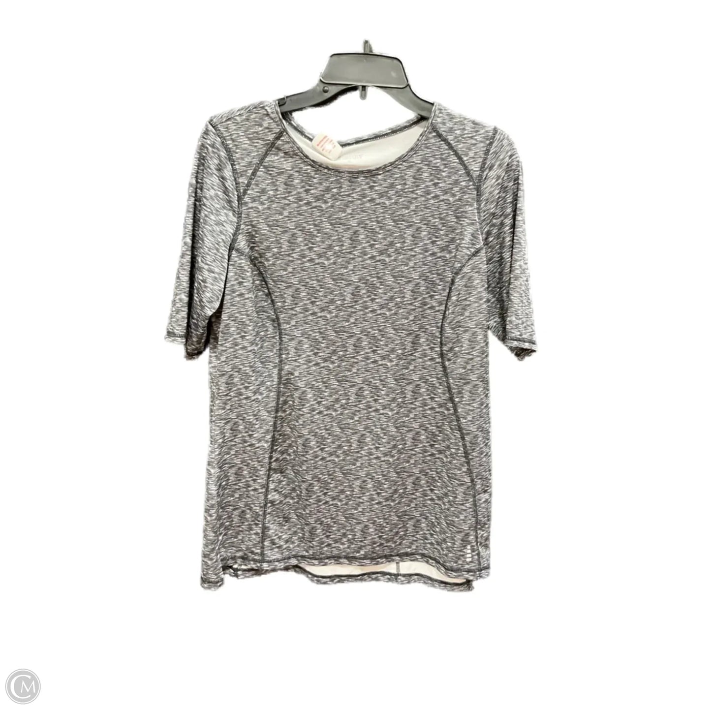 Athletic Top Short Sleeve By Lands End In Grey, Size: M