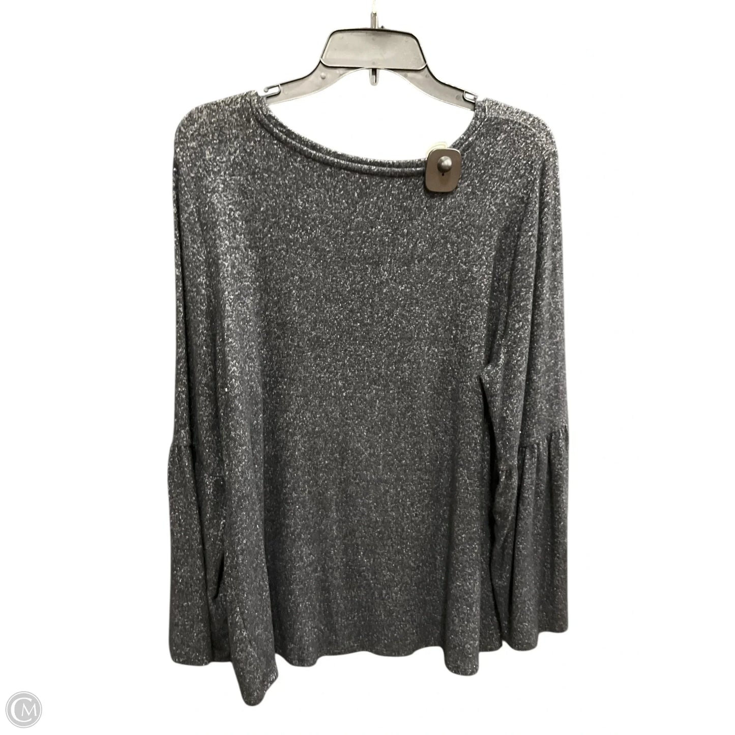 Top Long Sleeve By Simply Vera In Grey, Size: Xl
