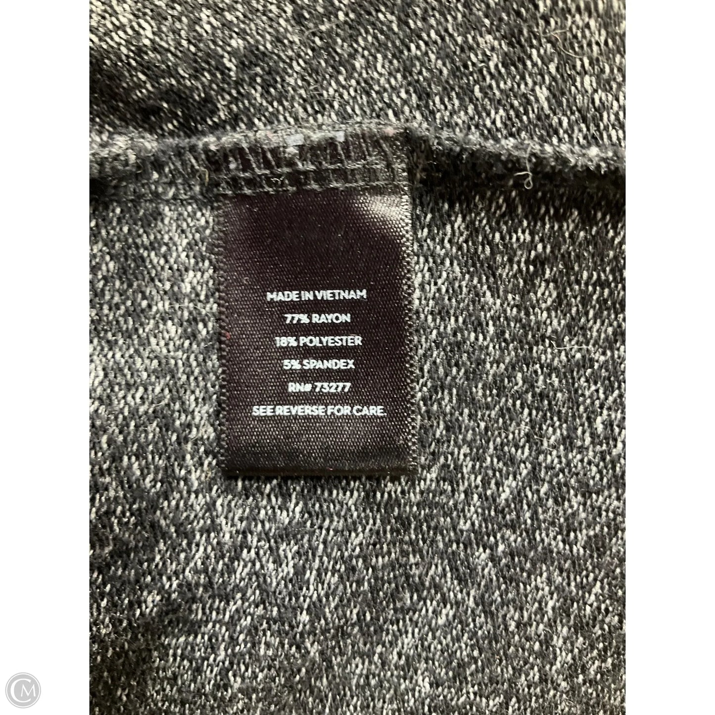 Top Long Sleeve By Simply Vera In Grey, Size: Xl