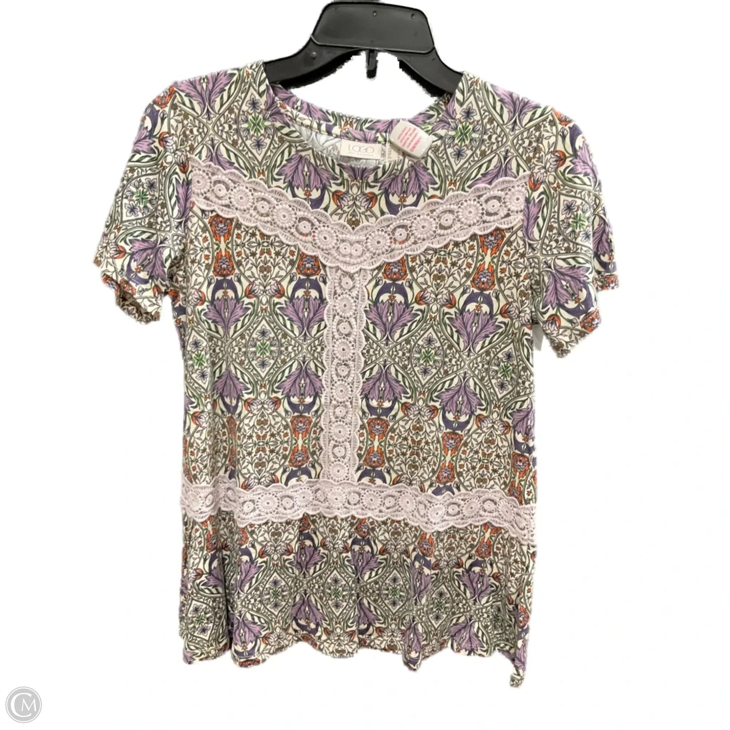 Top Short Sleeve By Logo In Floral Print, Size: S