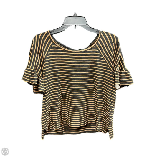 Top Short Sleeve By Max Studio In Striped Pattern, Size: S
