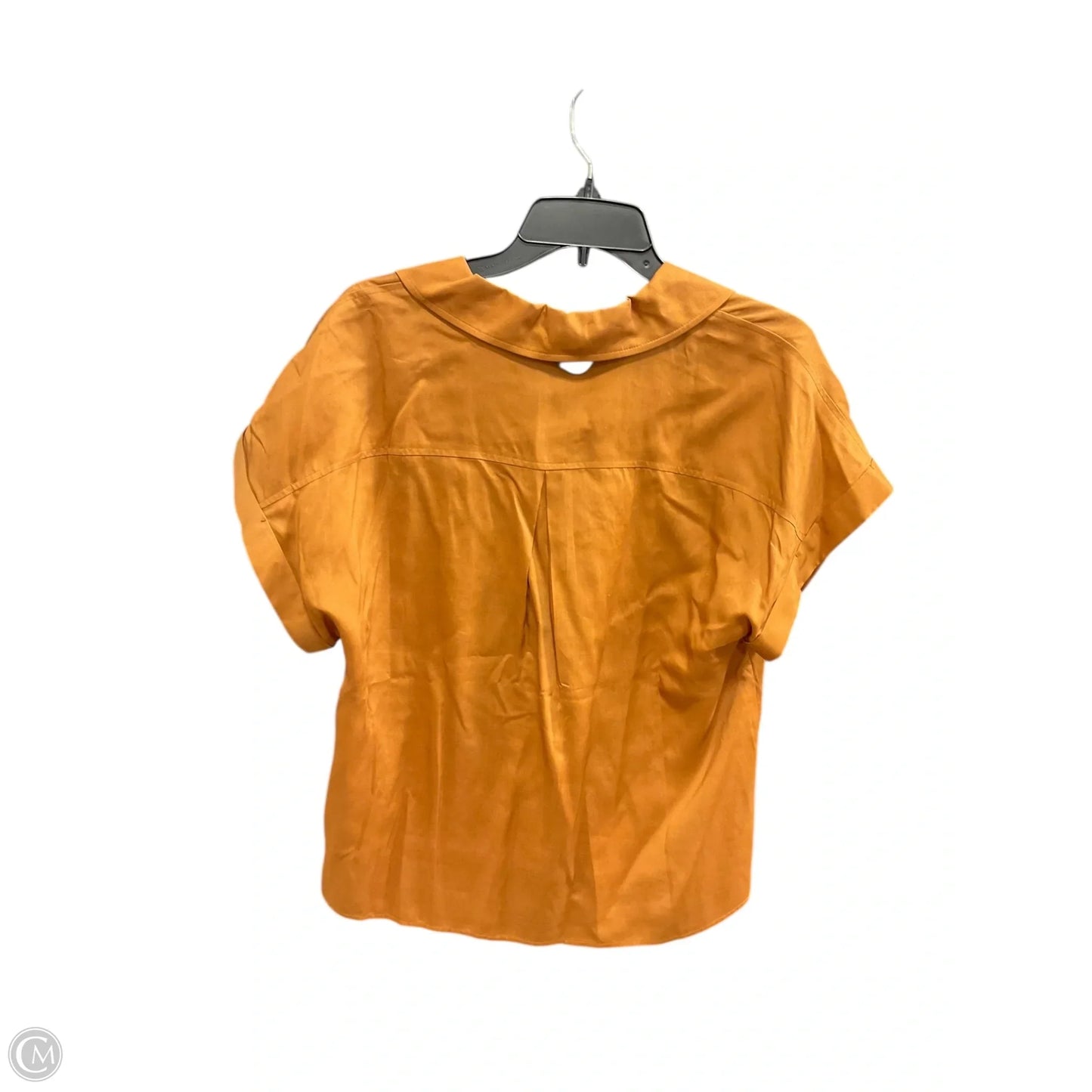 Blouse Short Sleeve By Worthington In Tan, Size: Mp