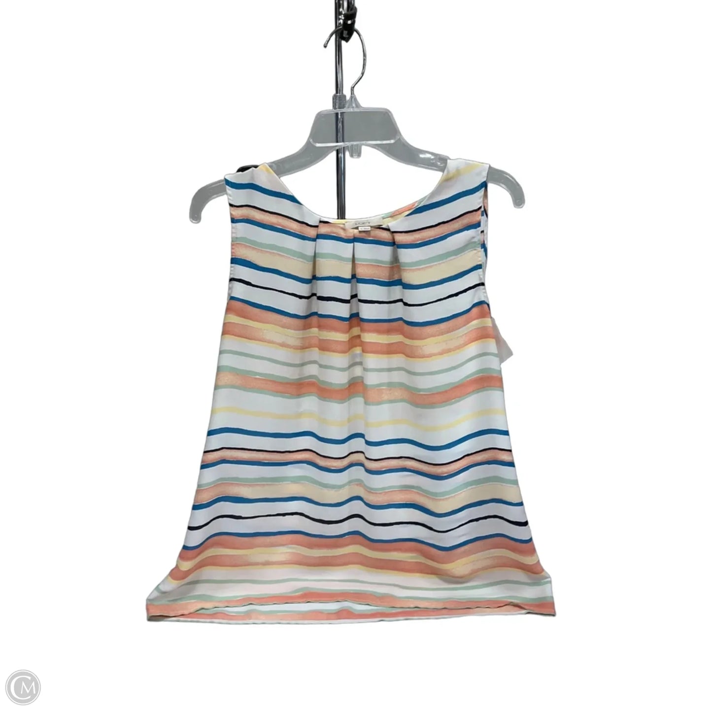 Top Sleeveless By Loft In Striped Pattern, Size: M