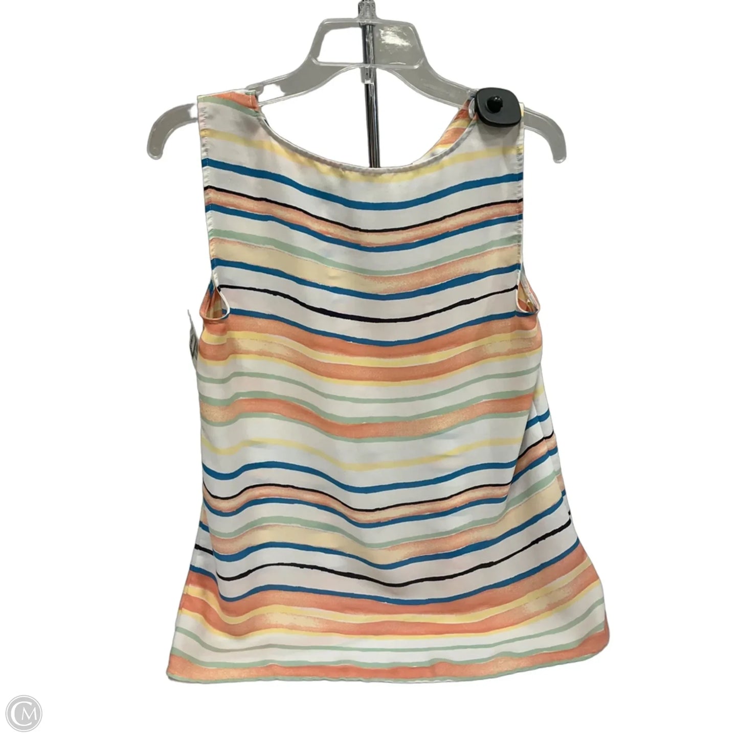 Top Sleeveless By Loft In Striped Pattern, Size: M
