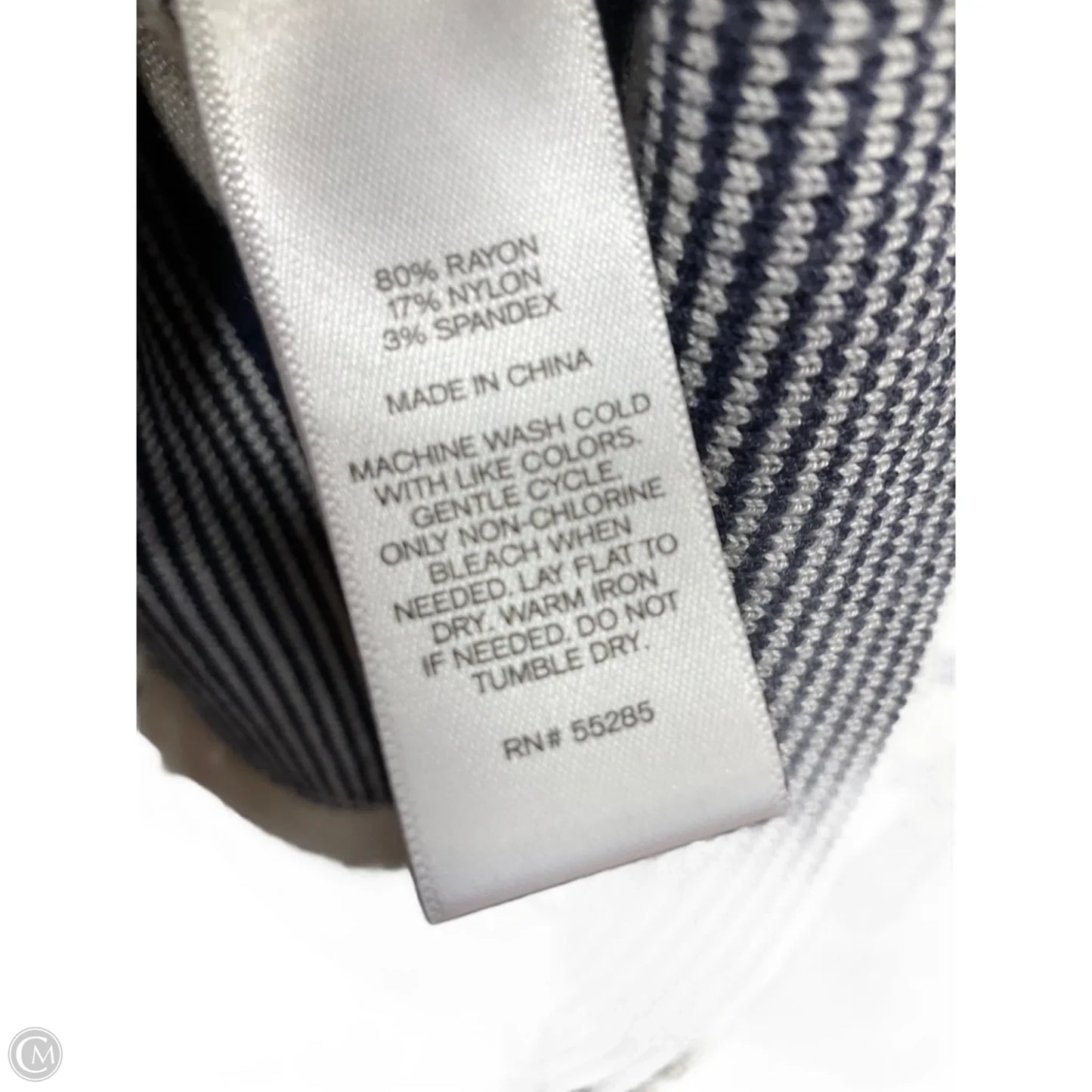 Top Long Sleeve By Express In Striped Pattern, Size: L