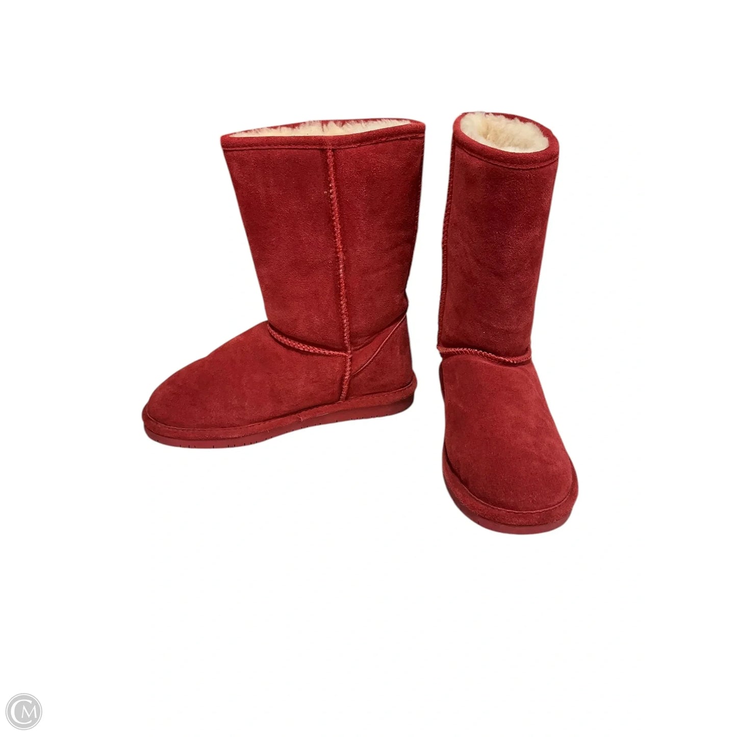 Boots Ankle Flats By Bearpaw In Red, Size: 10