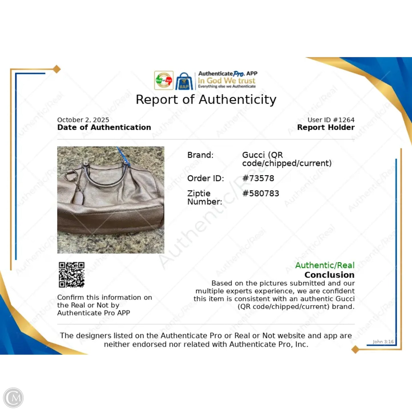 Handbag Luxury Designer By Gucci, Size: Medium