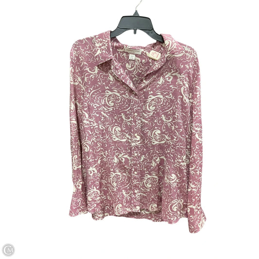 Blouse Long Sleeve By Coldwater Creek In Purple, Size: Xl
