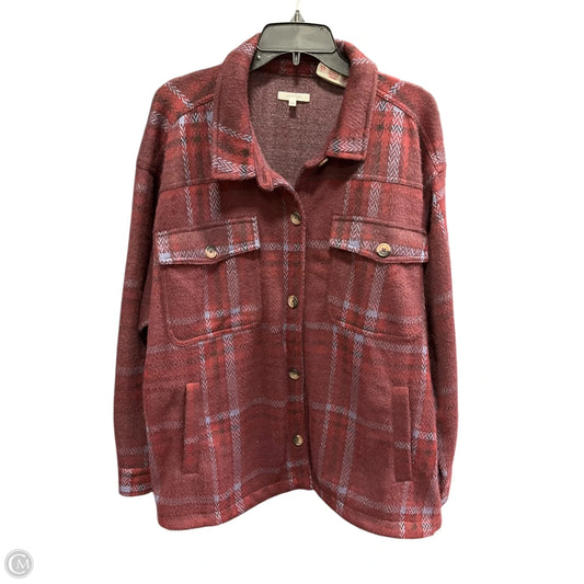 Jacket Shirt By Maurices In Plaid Pattern, Size: 3x