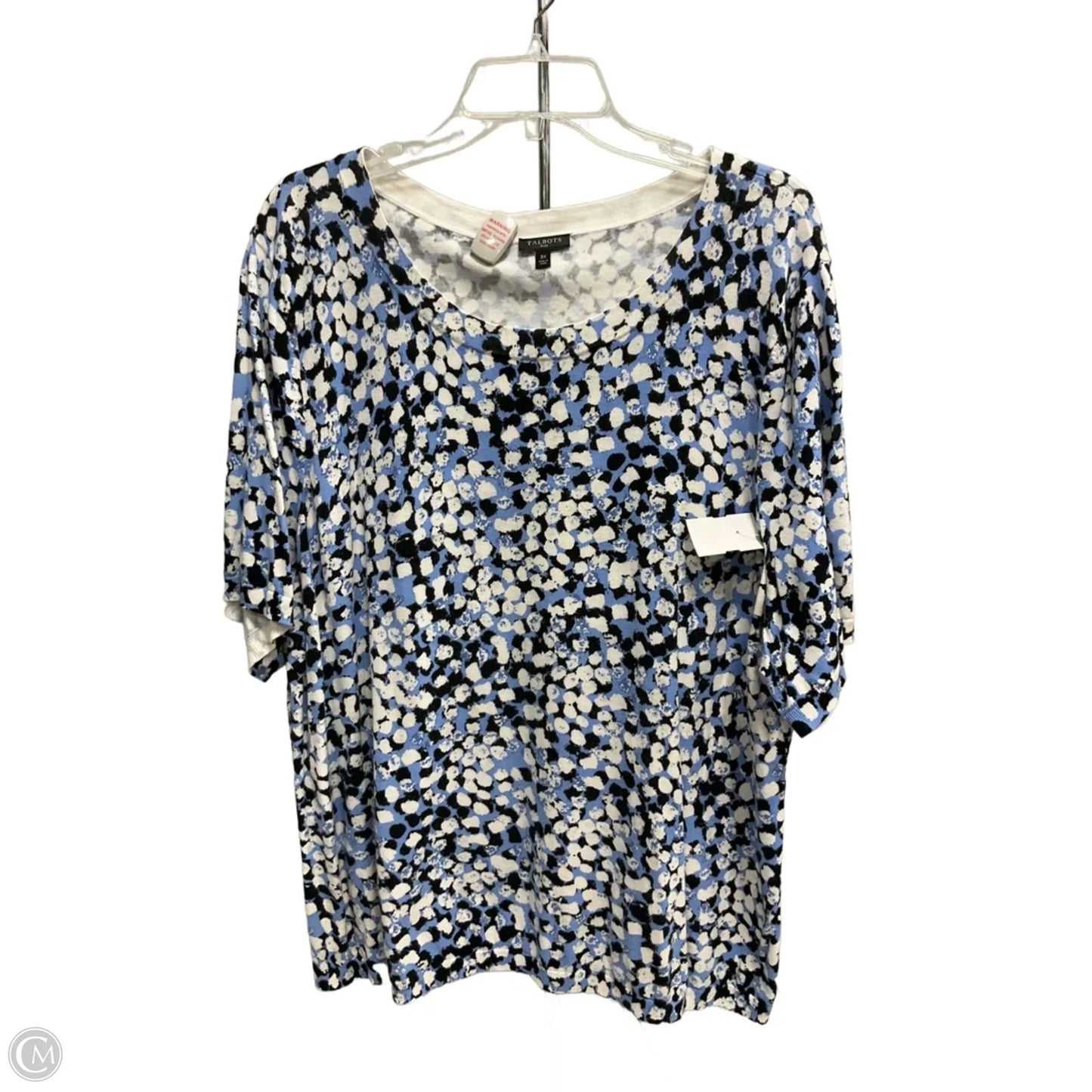 Top Short Sleeve By Talbots In Blue, Size: 2x