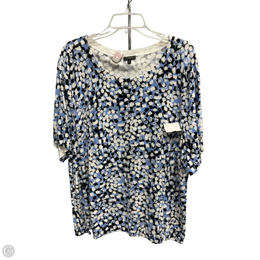 Top Short Sleeve By Talbots In Blue, Size: 2x