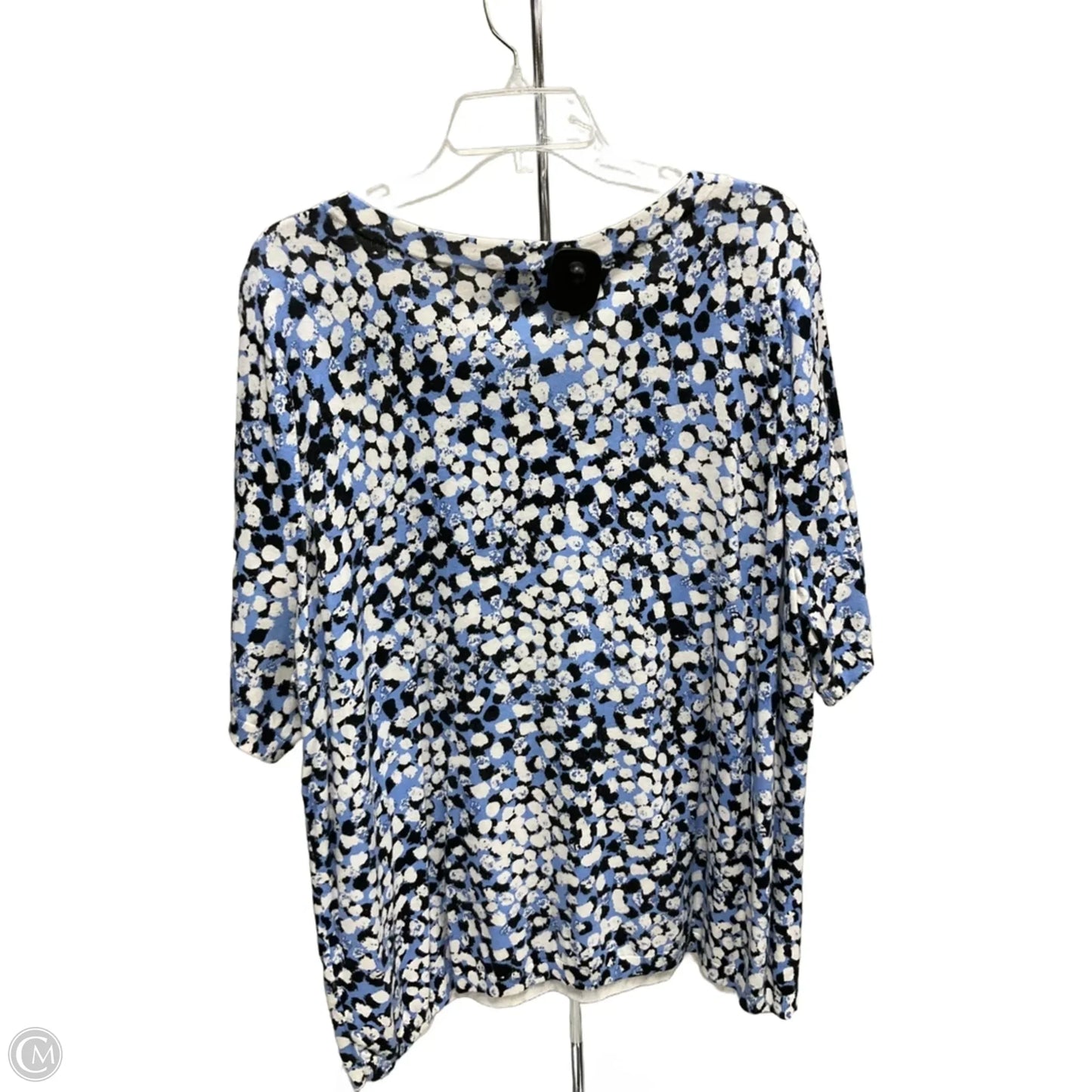 Top Short Sleeve By Talbots In Blue, Size: 2x