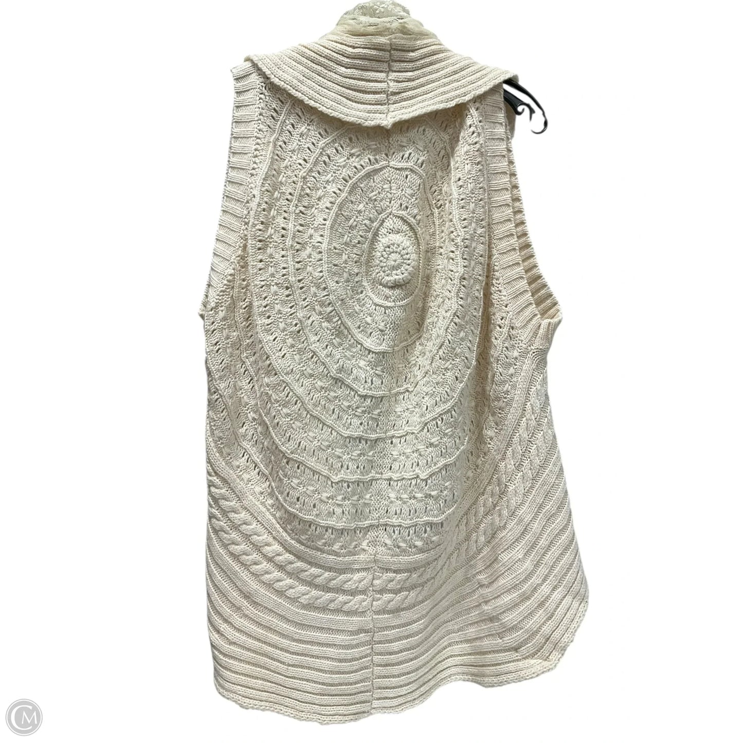 Vest Sweater By Flying Tomato In Cream, Size: M