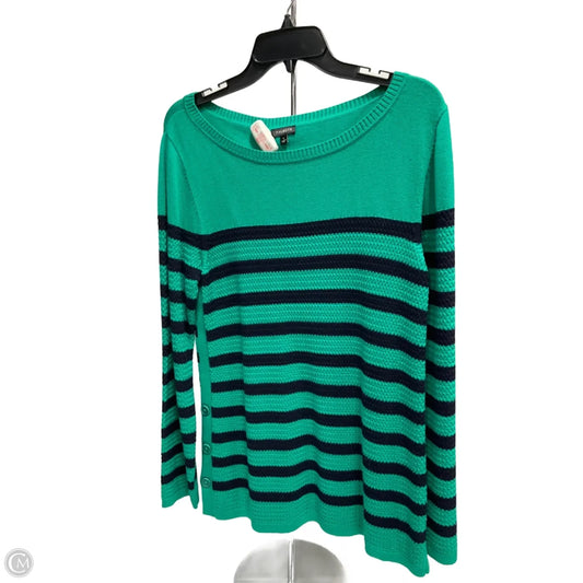 Top Long Sleeve By Talbots In Striped Pattern, Size: L