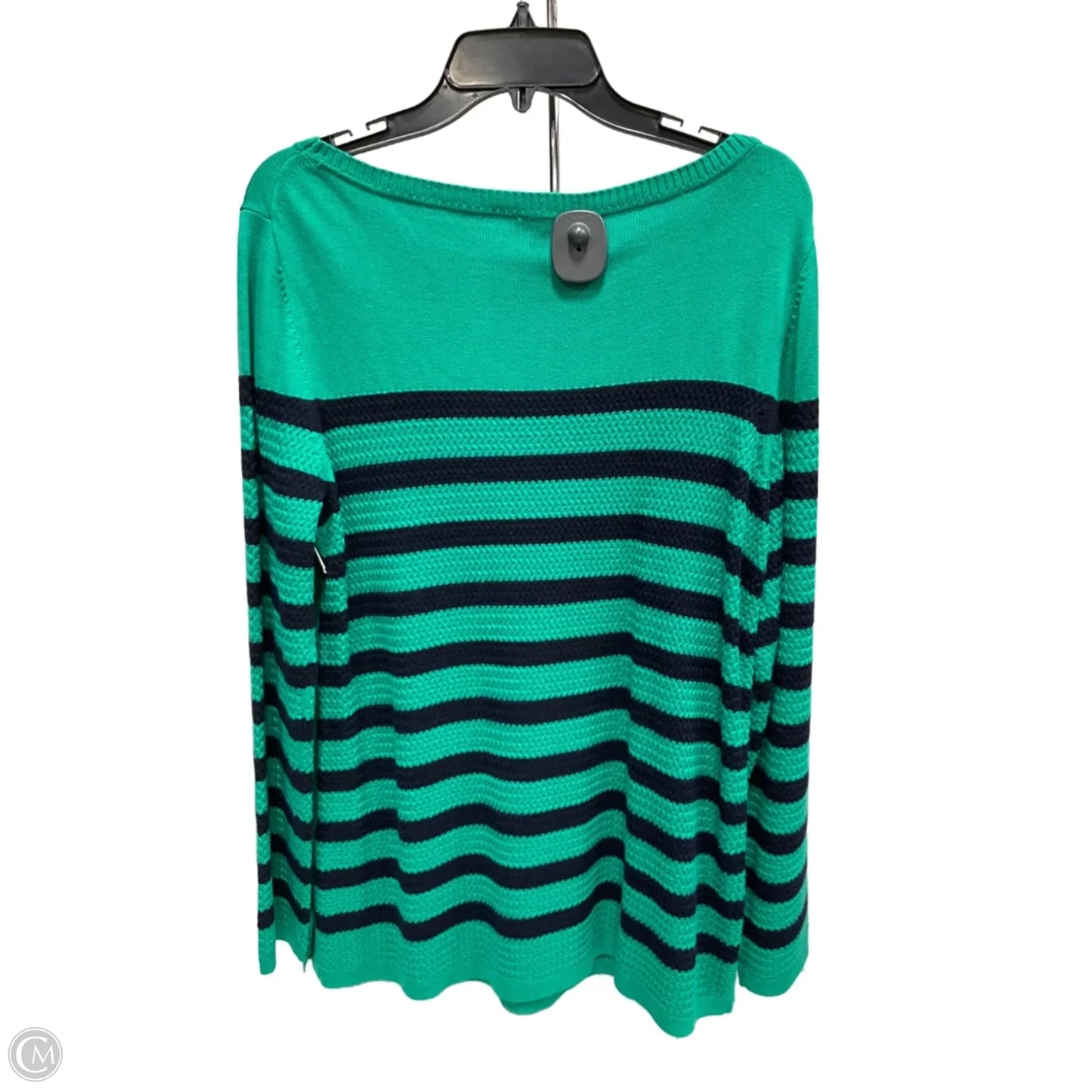 Top Long Sleeve By Talbots In Striped Pattern, Size: L