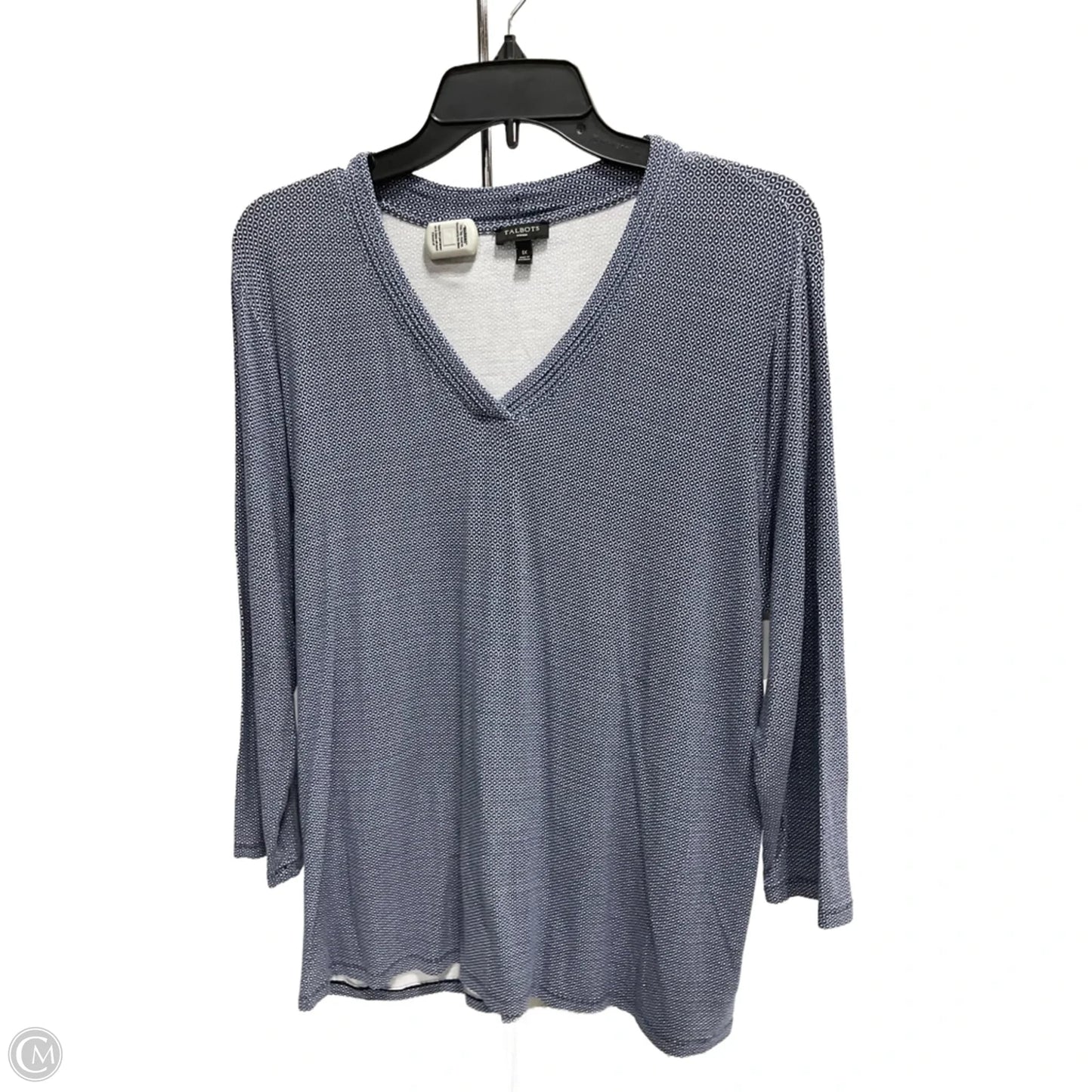 Top 3/4 Sleeve By Talbots In Navy, Size: 1x