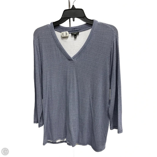 Top 3/4 Sleeve By Talbots In Navy, Size: 1x