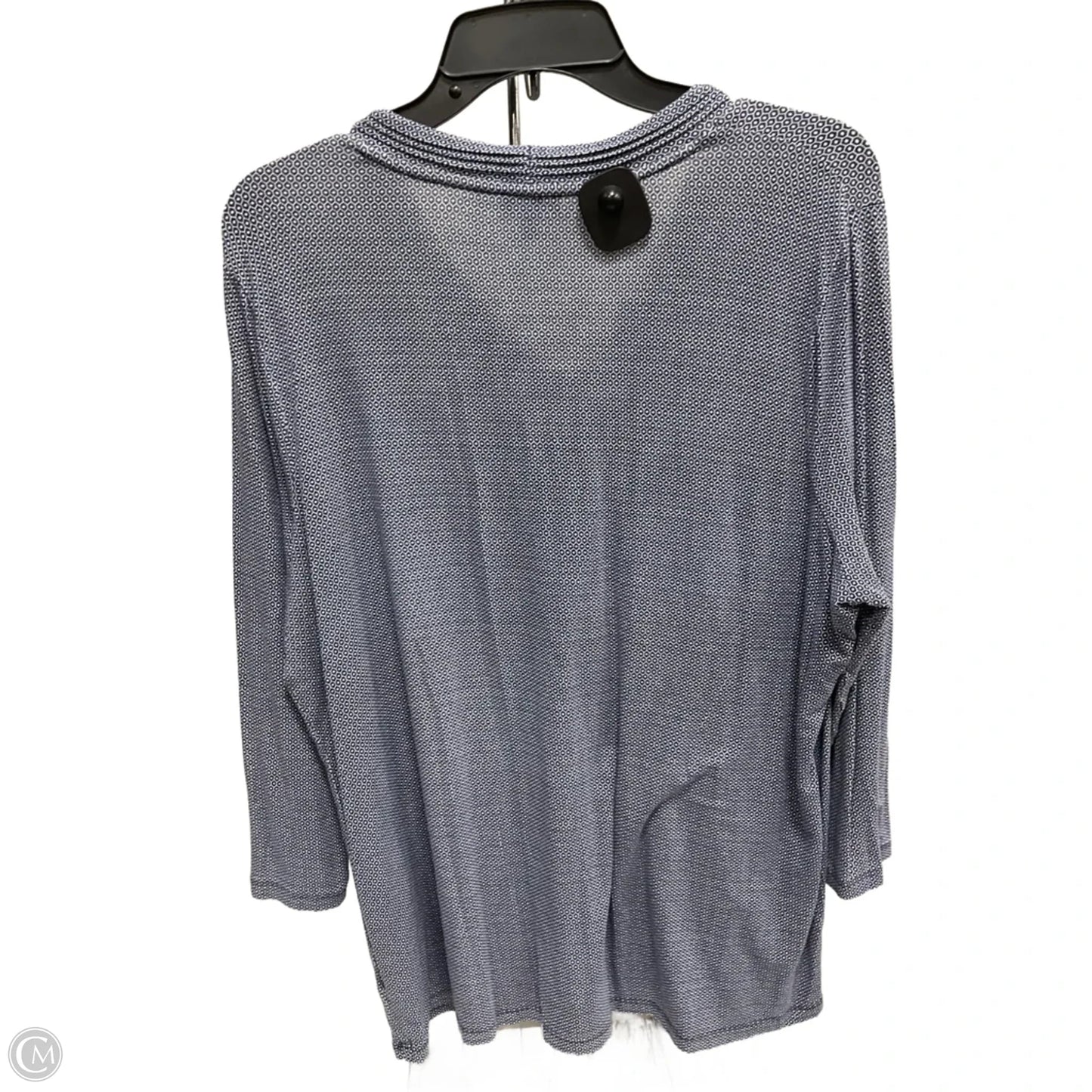 Top 3/4 Sleeve By Talbots In Navy, Size: 1x