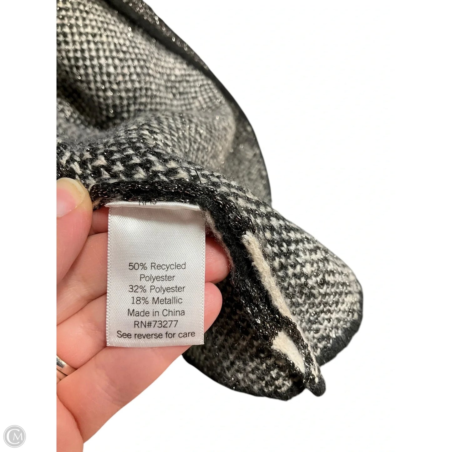 Cardigan By Nine West In Black & Cream, Size: Xxl