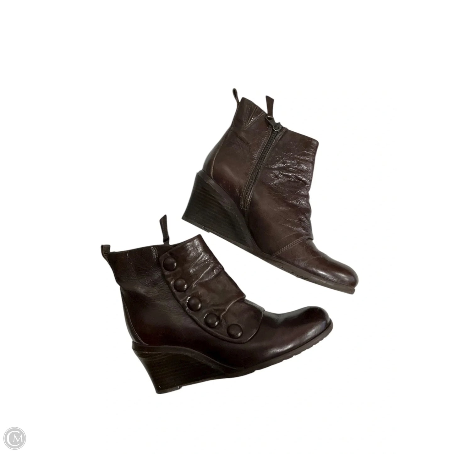 Boots Ankle Heels By Miz Mooz In Brown, Size: 8.5