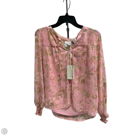 Top Long Sleeve By Joie In Pink, Size: S