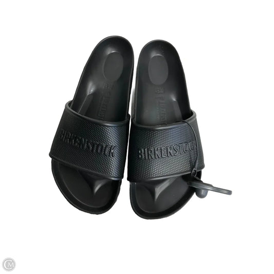 Sandals Flip Flops By Birkenstock In Black, Size: 7.5