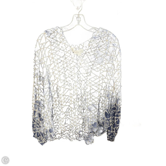 Top Long Sleeve By Velvet In Navy, Size: L