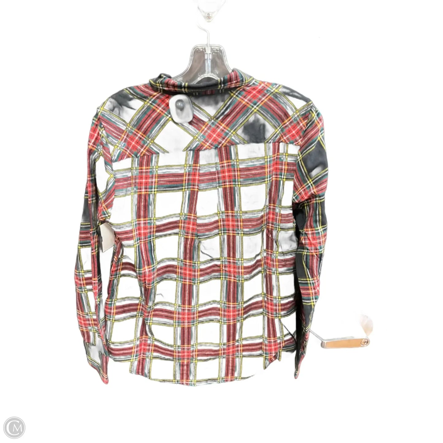 Blouse Long Sleeve By J. Crew In Plaid Pattern, Size: S