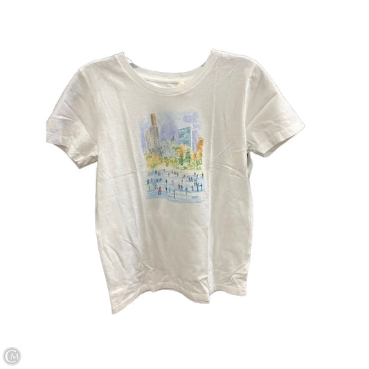 Top Short Sleeve Basic By J. Crew In Cream, Size: S