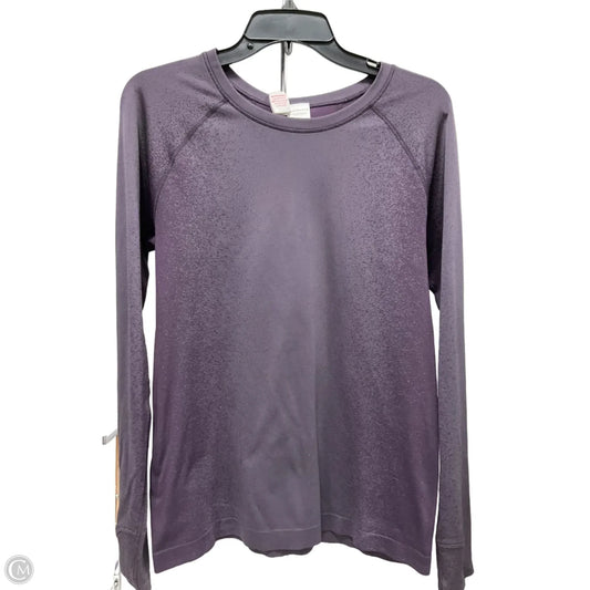 Athletic Top Long Sleeve Crewneck By Athleta In Purple, Size: L