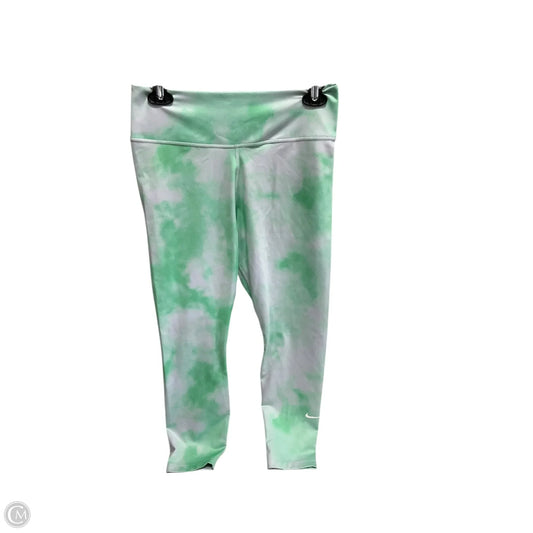 Athletic Leggings By Nike In Green, Size: M