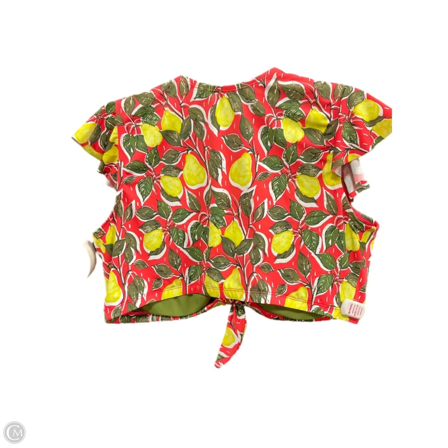 Swimsuit Top By Clothes Mentor In Pink & Yellow, Size: 2x