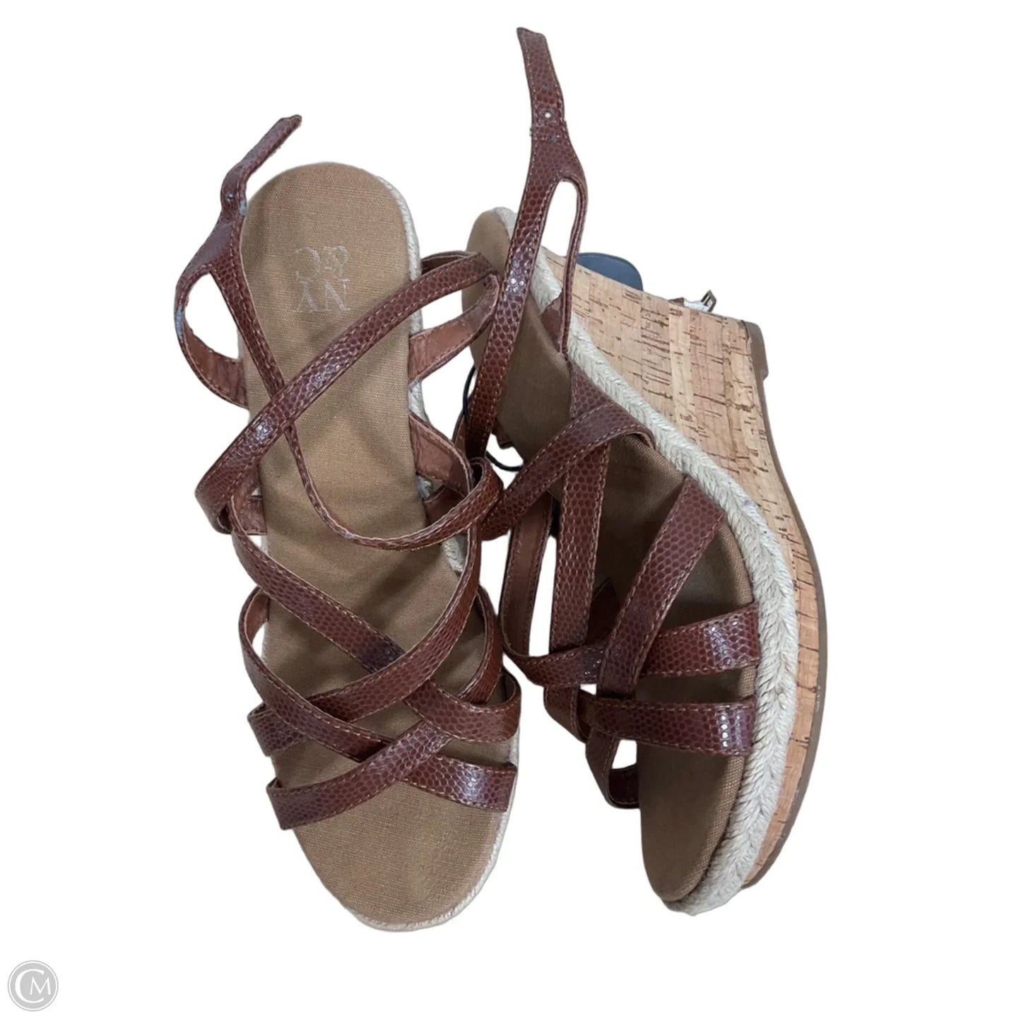 Sandals Heels Platform By New York And Co In Brown, Size: 7